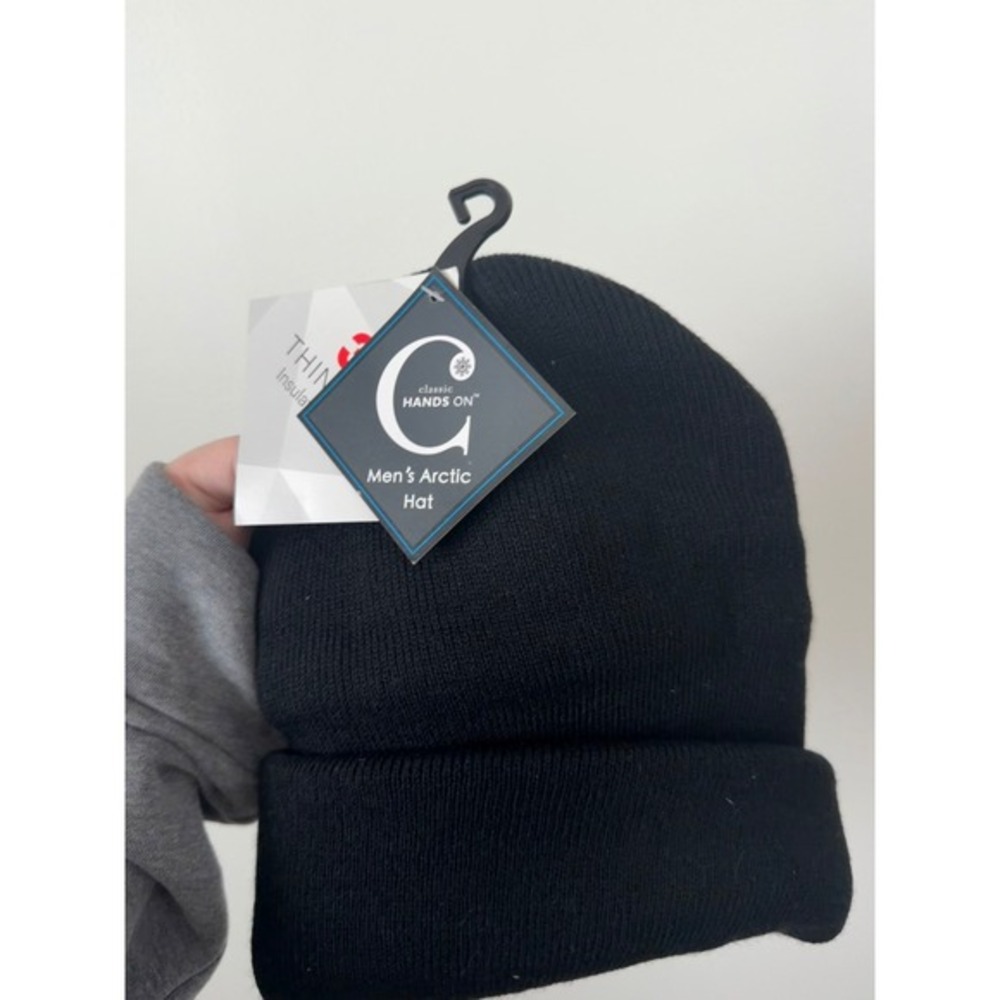 Classic Hands On Men's Arctic Hat –‎ Black – NWT